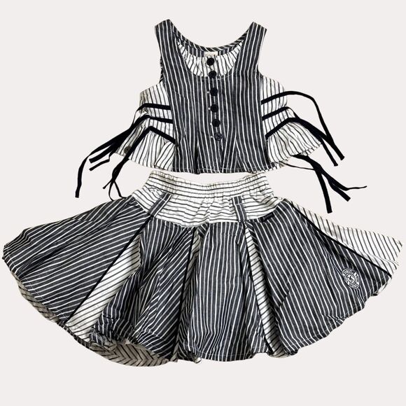 Jottum Trixy Edelijn Skirt Set Top Twirl Stripe 104 110 US 4 5 NWT bv - Picture 1 of 12
